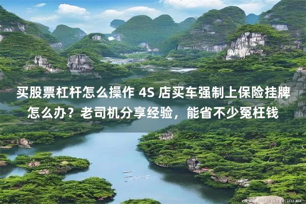 买股票杠杆怎么操作 4S 店买车强制上保险挂牌怎么办？老司机分享经验，能省不少冤枉钱