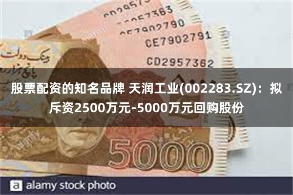 股票配资的知名品牌 天润工业(002283.SZ)：拟斥资2500万元-5000万元回购股份