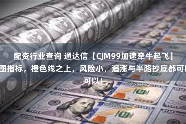 配资行业查询 通达信【CJM99加速牵牛起飞】主图指标，橙色线之上，风险小，追涨与半路抄底都可以！