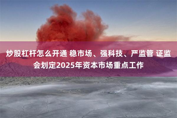 炒股杠杆怎么开通 稳市场、强科技、严监管 证监会划定2025年资本市场重点工作