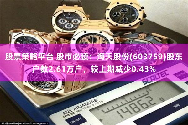 股票策略平台 股市必读：海天股份(603759)股东户数2.61万户，较上期减少0.43%