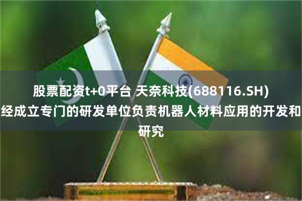 股票配资t+0平台 天奈科技(688116.SH)：已经成立专门的研发单位负责机器人材料应用的开发和研究